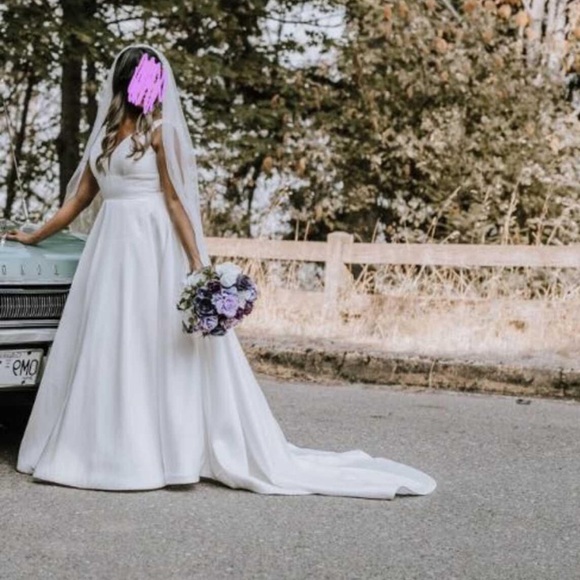 Madison James Mikado silk dress (with pockets) - $1000 - Picture 4 of 5